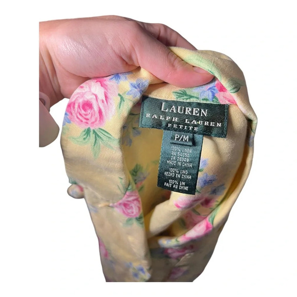 Linen Ralph Lauren Floral Blouse PM - Picture 4 of 4